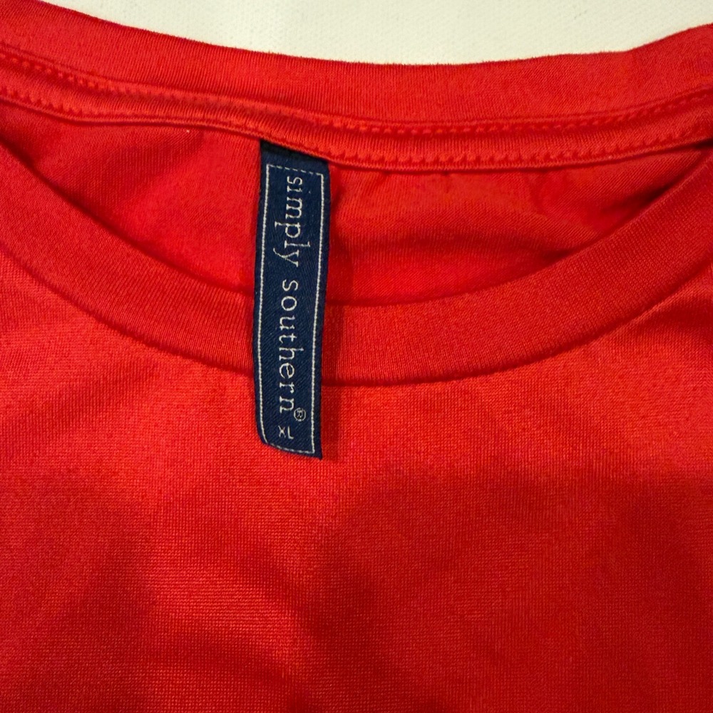 Simply Southern Team Santa Red Graphic T-Shirt XL Christmas Holiday Short Sleeve - Picture 2 of 4